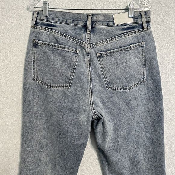 Pistola Cassie High Waist Ripped Crop Straight Leg Jeans In Los Feliz  Size 30 - Picture 5 of 16